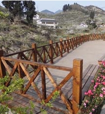 廣安水上棧道及欄桿、水車木結(jié)構(gòu)工程